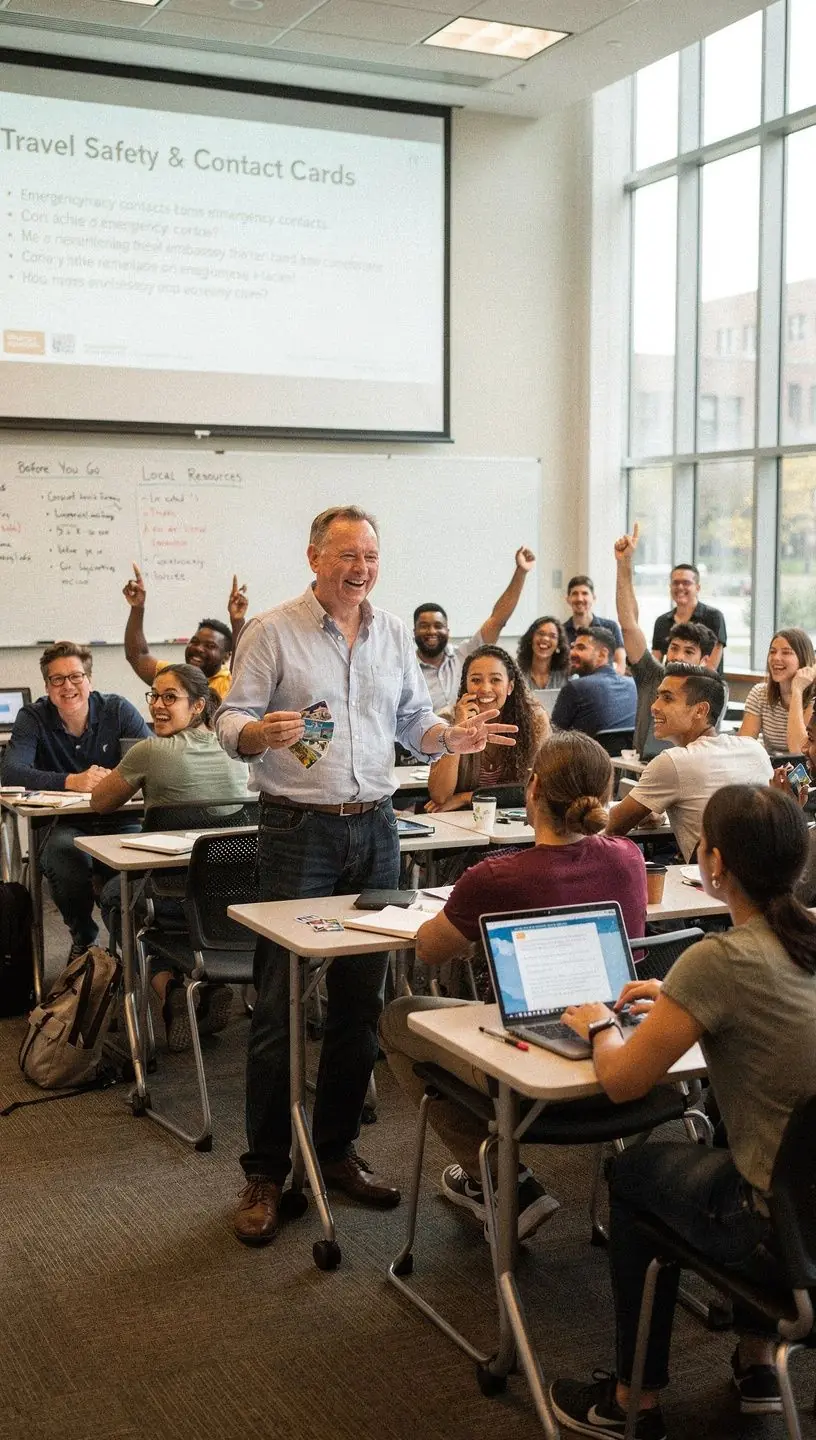 Zielona plansza z harmonogramem wycieczek i punktami zbiórki.