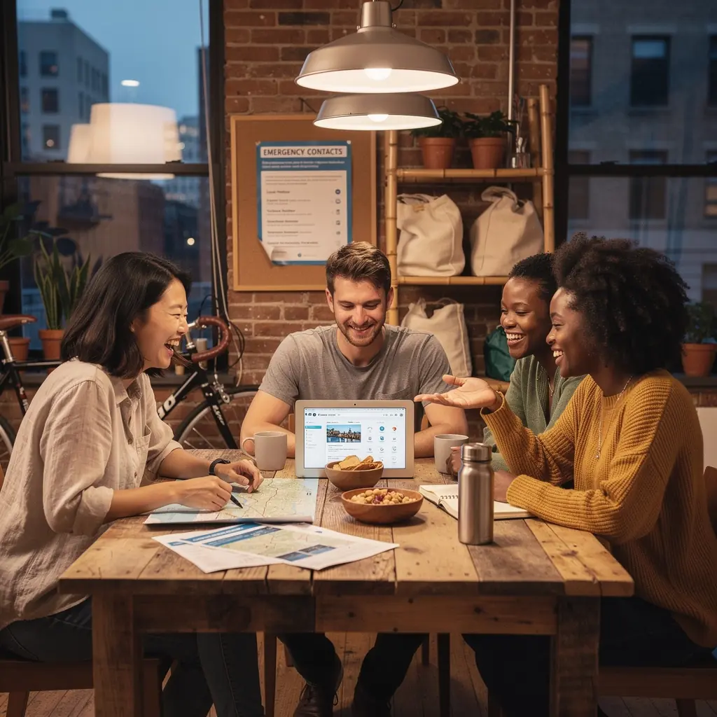 Zbliżenie na telefon komórkowy z aplikacją do planowania podróży.